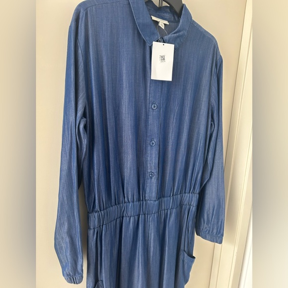 ON-34TH Women Long sleeves Denims Blue Overall Size M - Picture 3 of 7